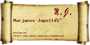 Marjanov Jagelló névjegykártya